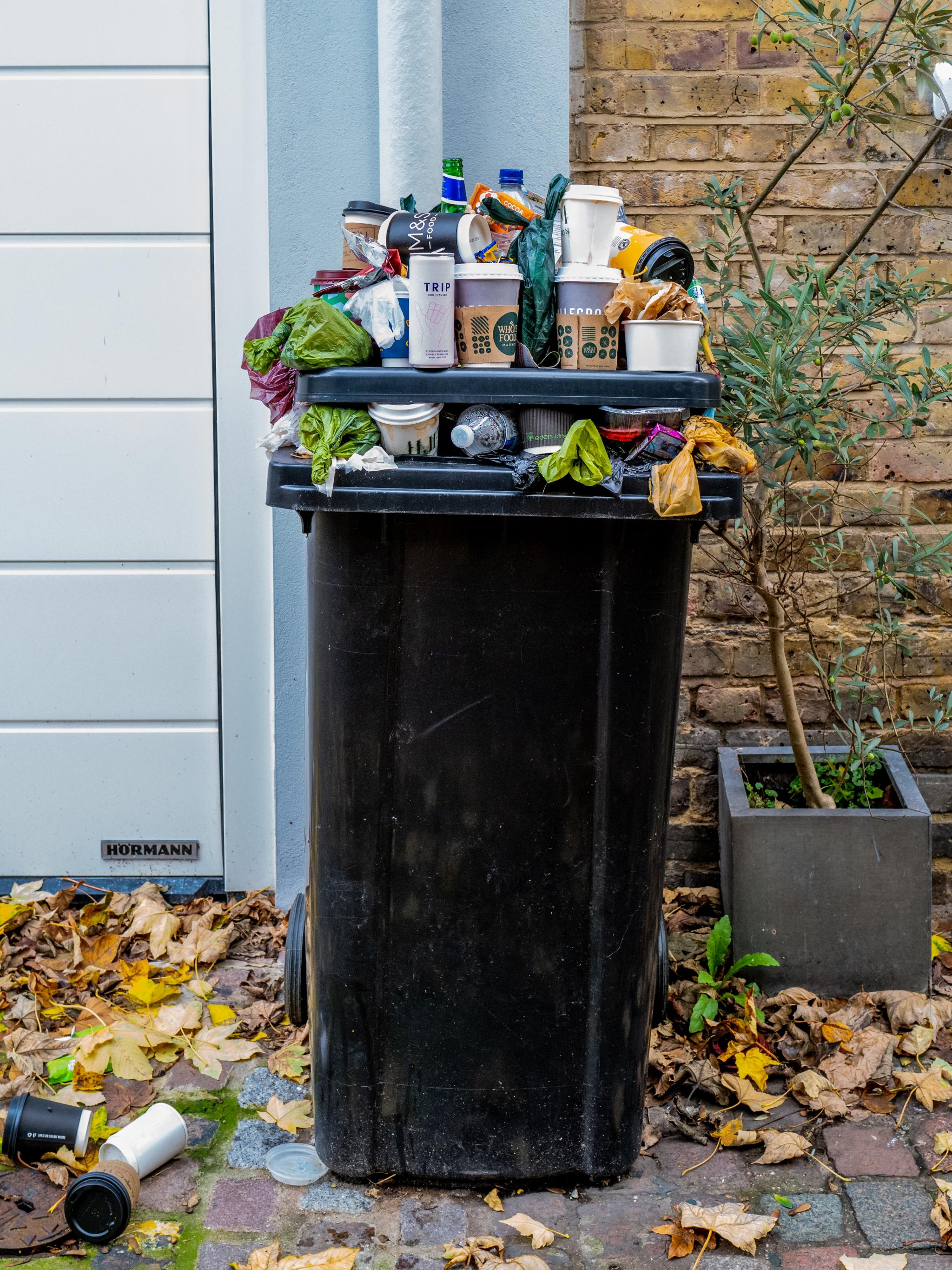 Garbage Can with Waste. Image by The Blowup. Source: Unsplash.