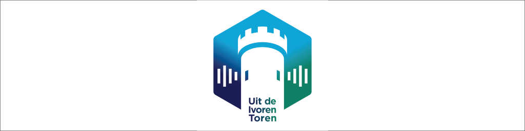 Banner with new logo Uit de Ivoren Toren. Made by Visual Friday. 